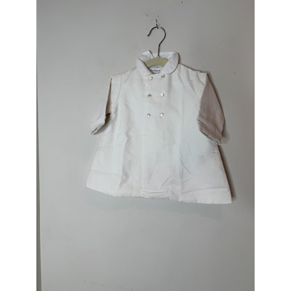 Vintage Hahne & Company Coat Girls 18-24 Months White Pea Coat Dressy Formal